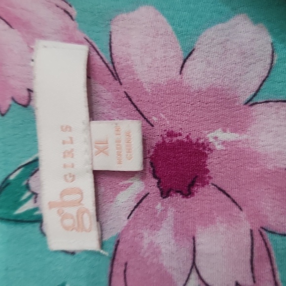 Girls Floral Ruffle Dress in Blue and Pink Garden Party Vacation Summer Spring - Picture 3 of 10